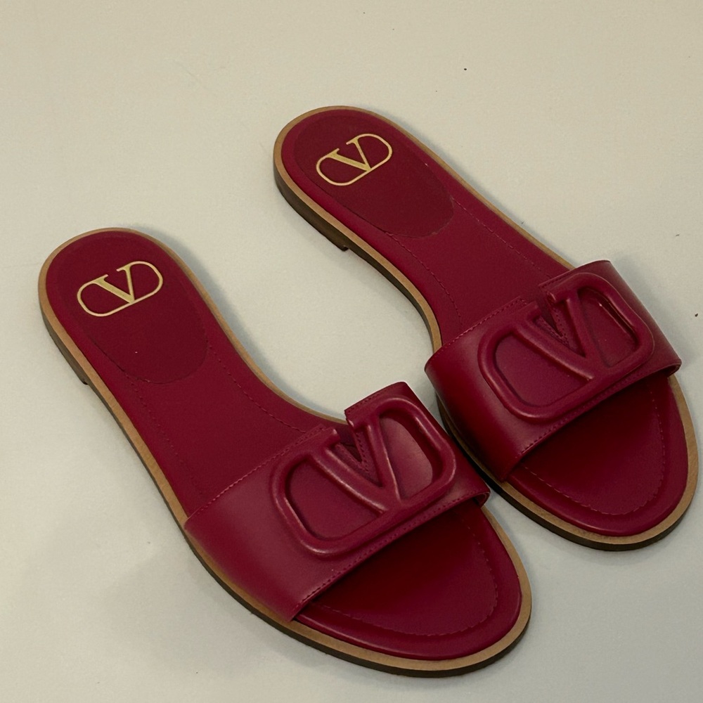 Valentino Red Leather Sandals